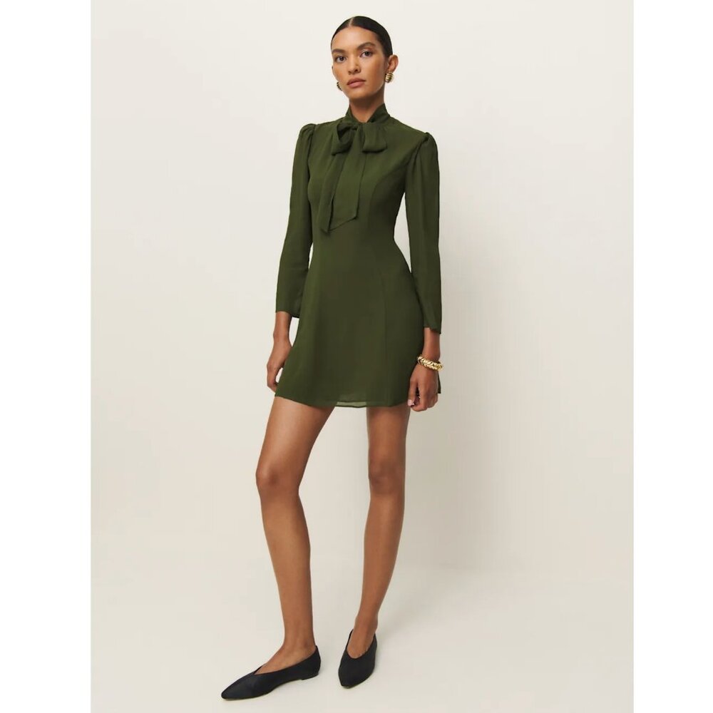 Reformation Fern Green Sunna Dress Size 6 NWT